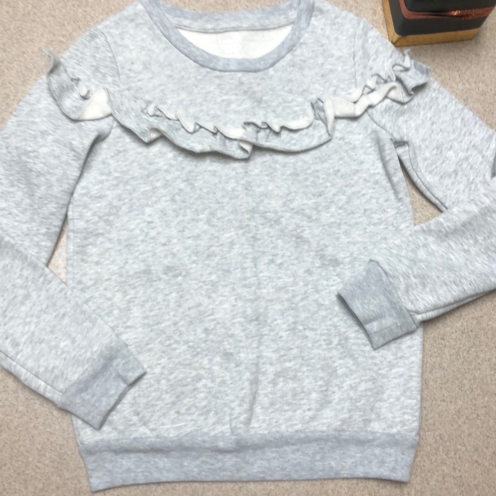 🧸🥳French toast gray fleece sweater for girls🎀